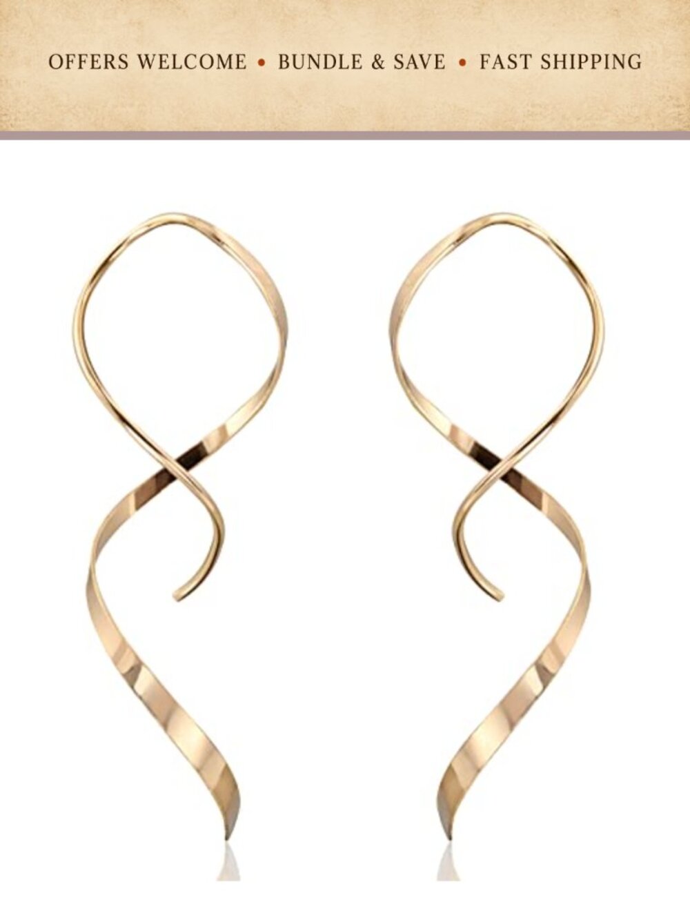 Handmade 925 Sterling Silver Threader Earrings Hypoallergenic Twisted Drop